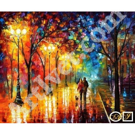 Наличен Диамантен гоблен ОТРАЖЕНИЯ: Размер и Вид - Квадратни диаманти 36х30