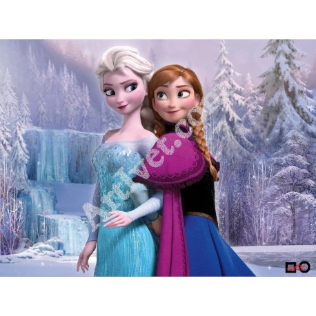 Наличен Диамантен гоблен FROZEN - ЕЛЗА И АННА: Размер и Вид - Кръгли диаманти 40х32