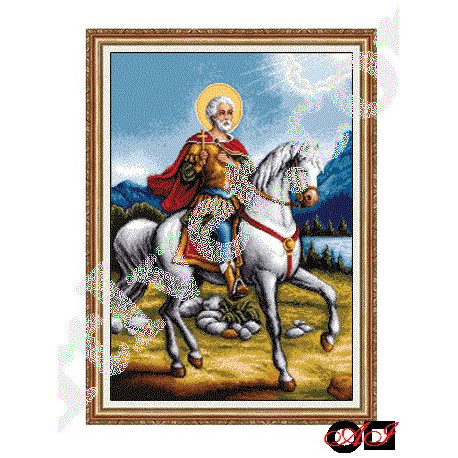 Наличен Диамантен гоблен СВЕТИ МИНА: Размер и Вид - Кръгли диаманти 54х38