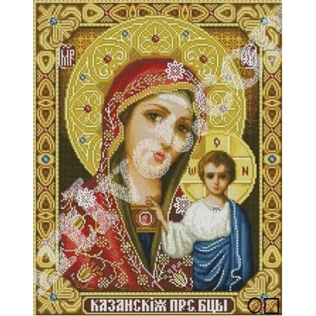 Наличен Диамантен гоблен ЗЛАТНА ИКОНА: Размер и Вид - Кръгли диаманти 63х49