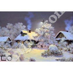 Наличен Диамантен гоблен ЗИМА - ЩОМ КОМИНИТЕ ЗАПУШАТ: Размер и Вид - Квадратни диаманти 60х40