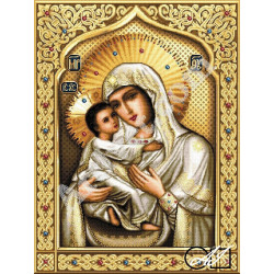 Наличен Диамантен гоблен СВЕТА БОГОРОДИЦА – МИЛОСТИВА: Размер и Вид - Квадратни диаманти 60х45