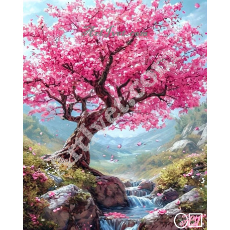 Наличен Диамантен гоблен ДЪРВОТО НА ЖЕЛАНИЯТА: Размер и Вид - Квадратни диаманти 25х20