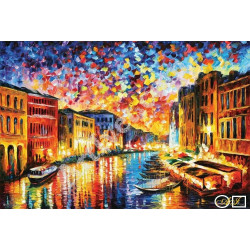 Наличен Елмазен гоблен ТАНЦЪТ НА СВЕТЛИНИТЕ: Размер и Вид - Квадратни диаманти 60х48