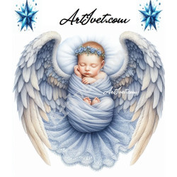 Наличен Диамантен гоблен - ЗА НОВОРОДЕНО МОМЧЕНЦЕ: Размер и Вид - Квадратни диаманти 40х40